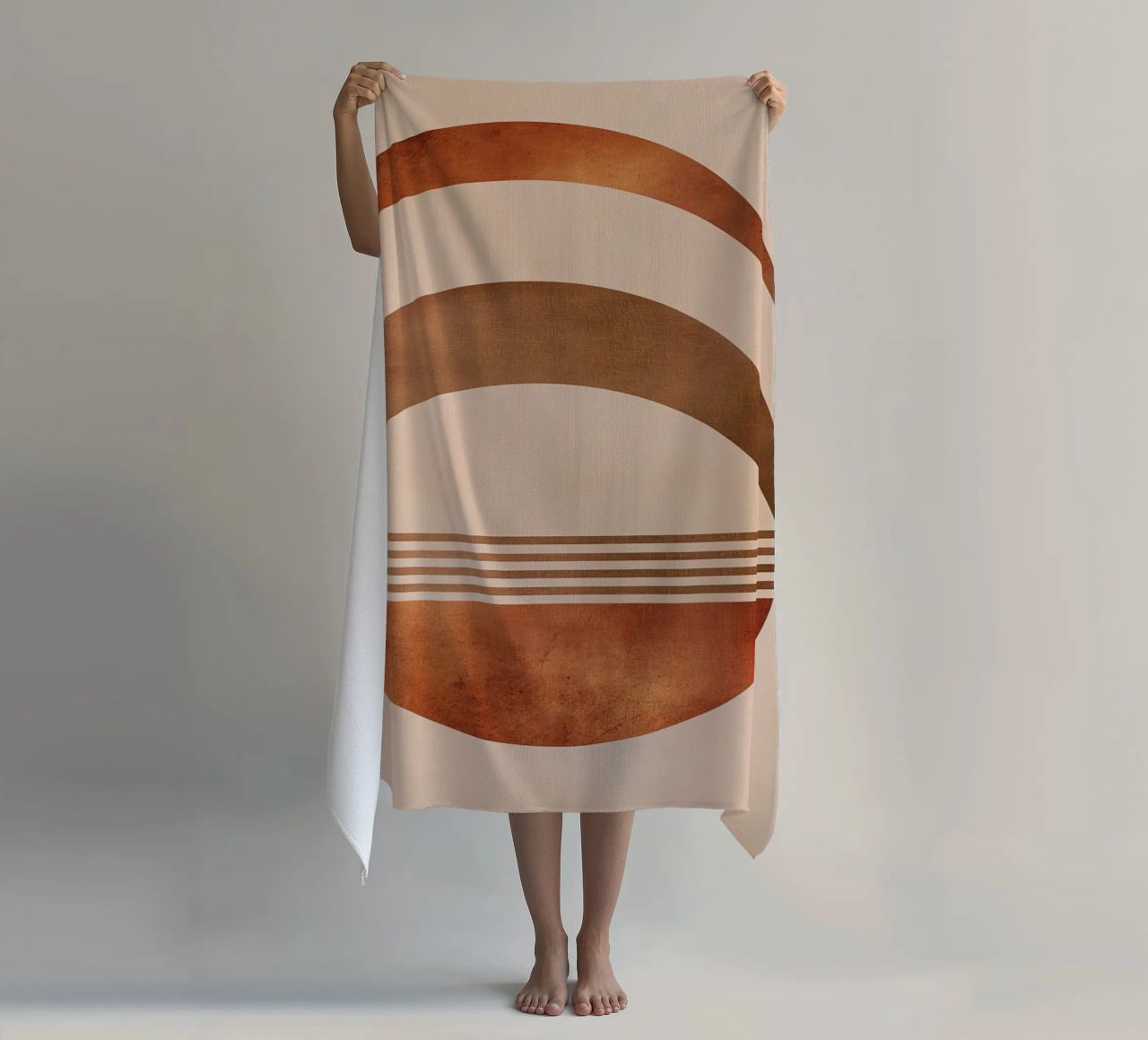 Design boho a semicerchio telo mare da Whole©