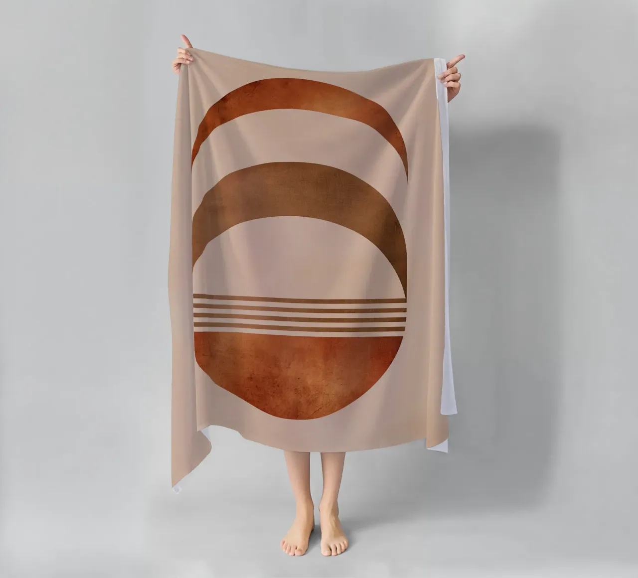 Design boho a semicerchio telo mare da Whole©