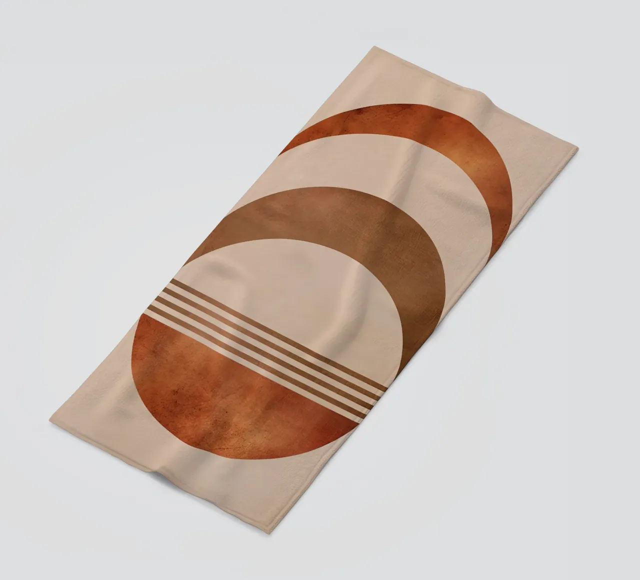 Design boho a semicerchio telo mare da Whole©