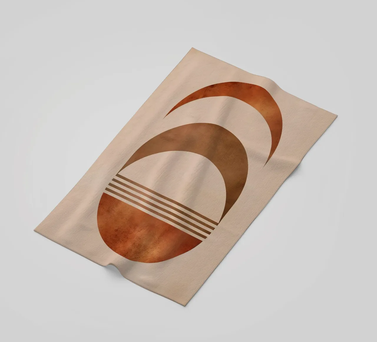 Design boho a semicerchio telo mare da Whole©
