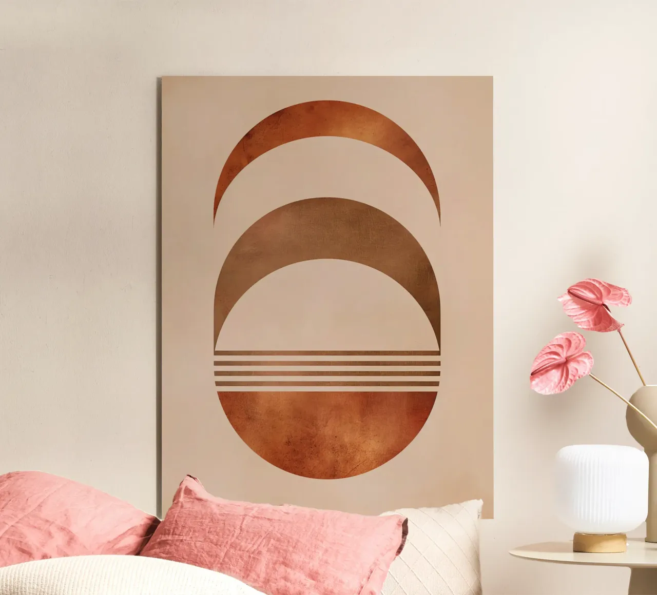 Design boho a semicerchio pannello forex da Whole©
