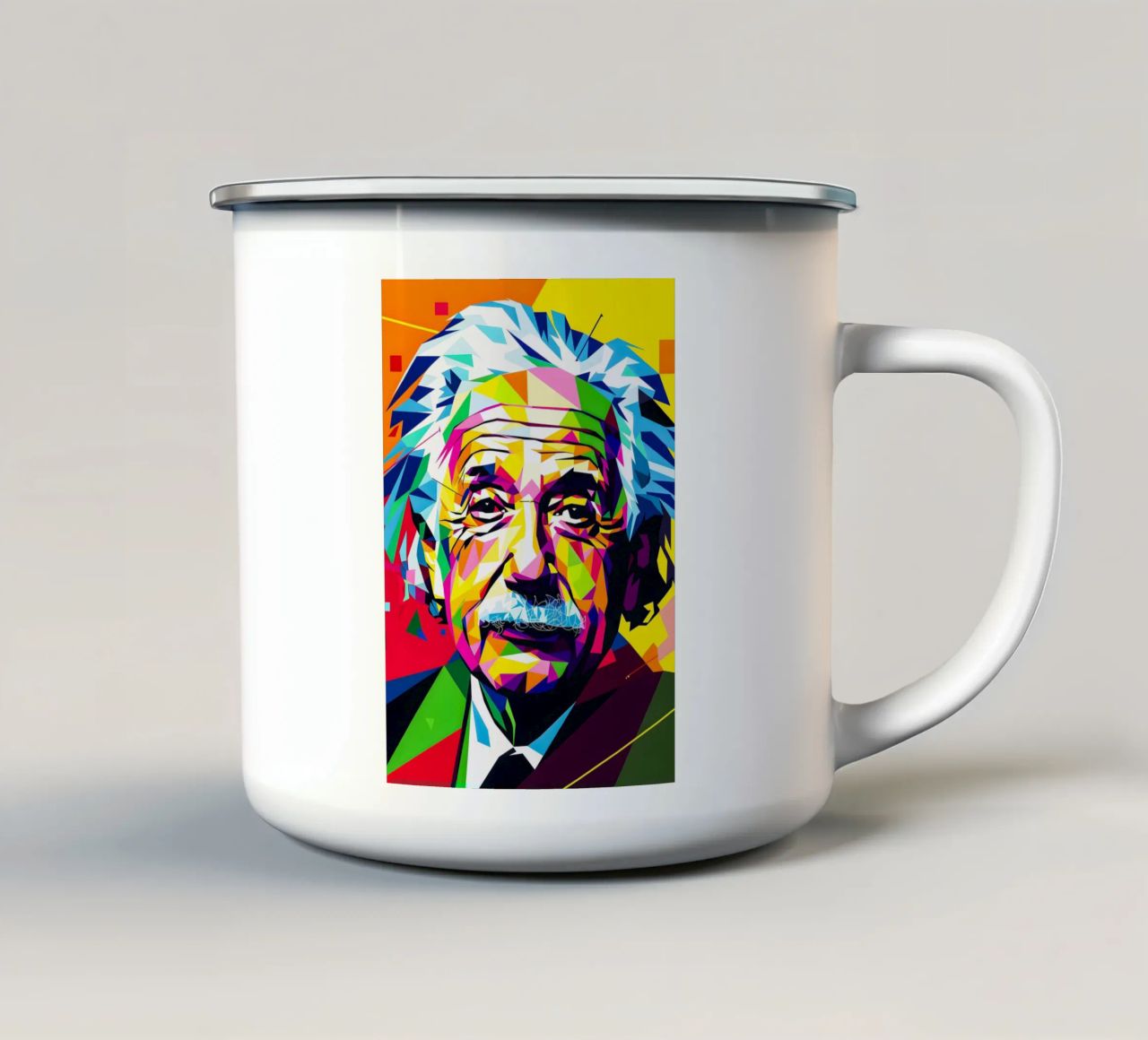Albert Einstein tazza in smalto da HopeStudio