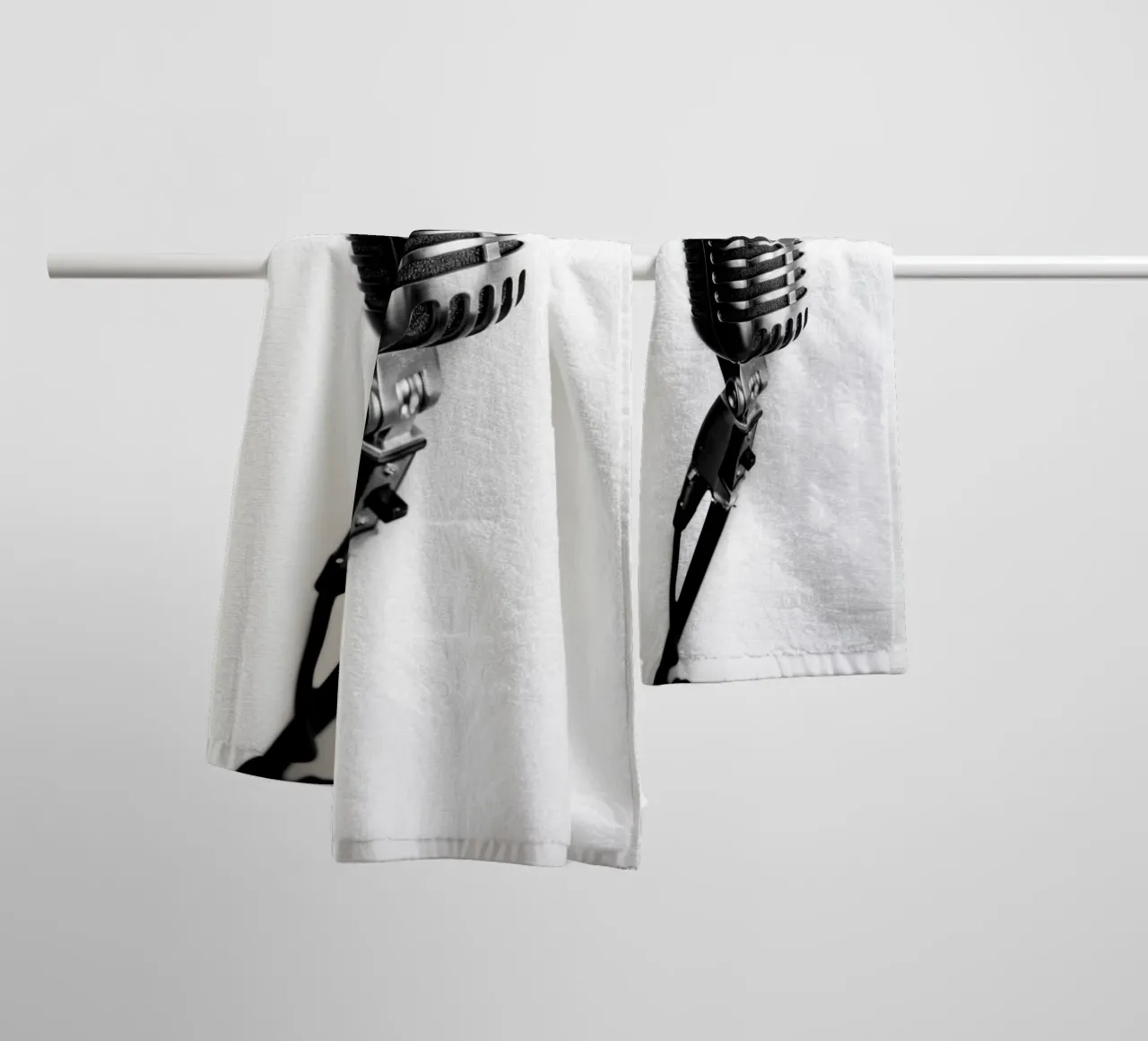 Microfono classico asciugamano da bagno da anderm