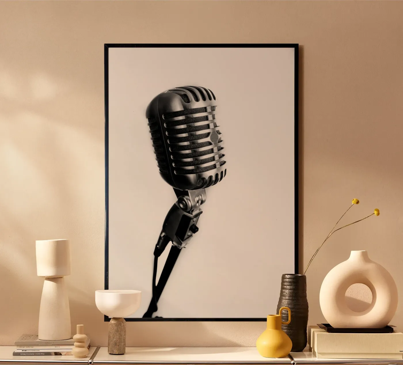Classic microphone poster by anderm