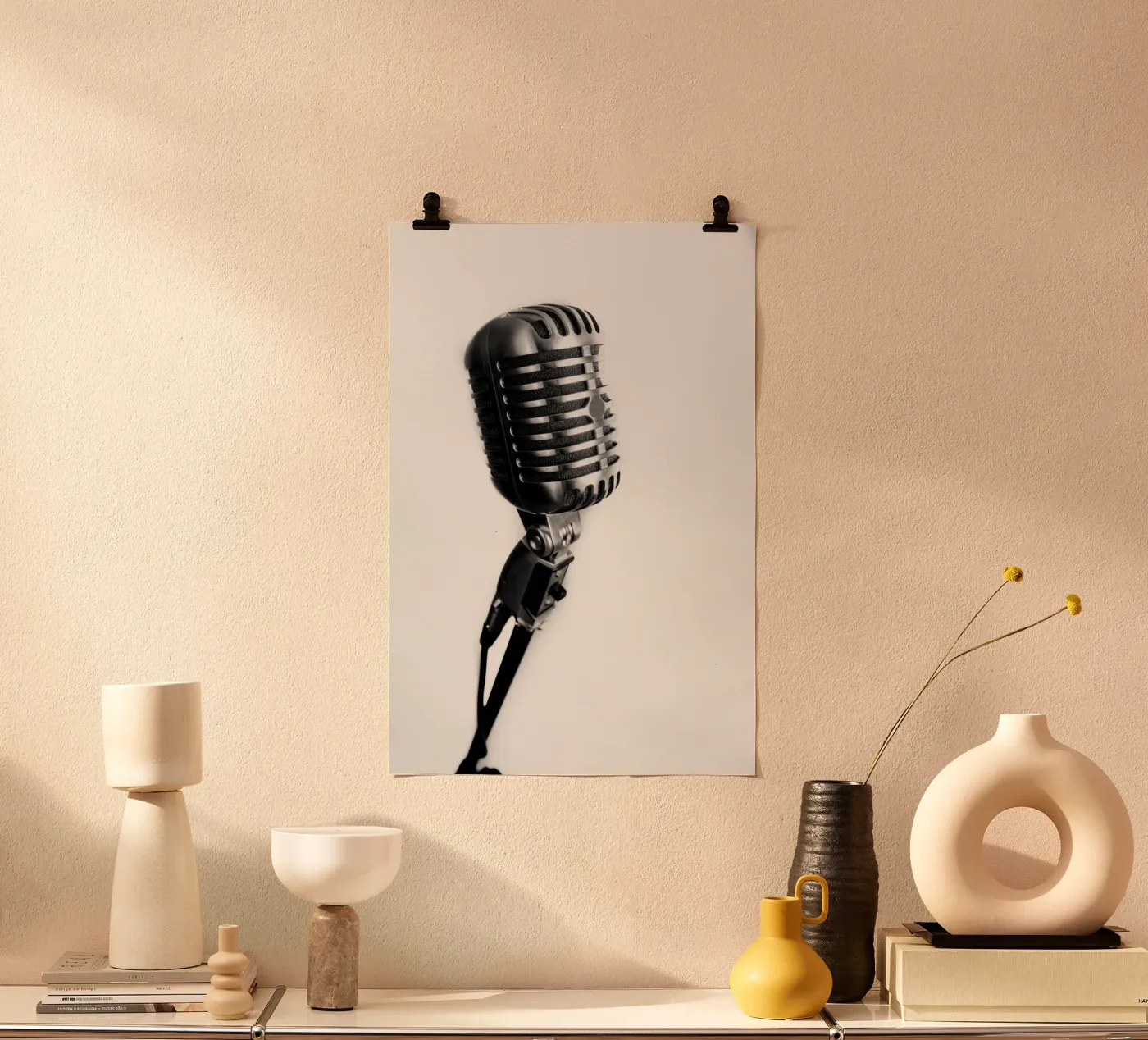 Classic microphone poster by anderm
