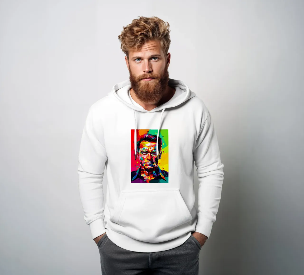 Arnold Schwarzenegger felpa con cappuccio da HopeStudio