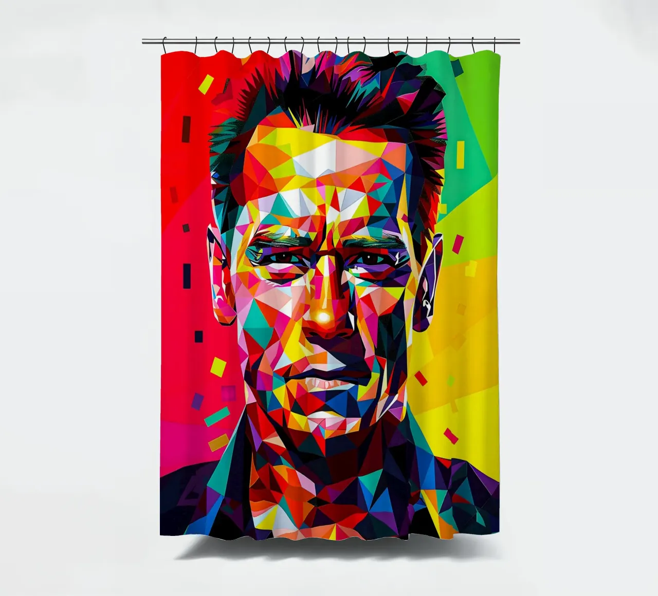 Arnold Schwarzenegger shower curtain by HopeStudio