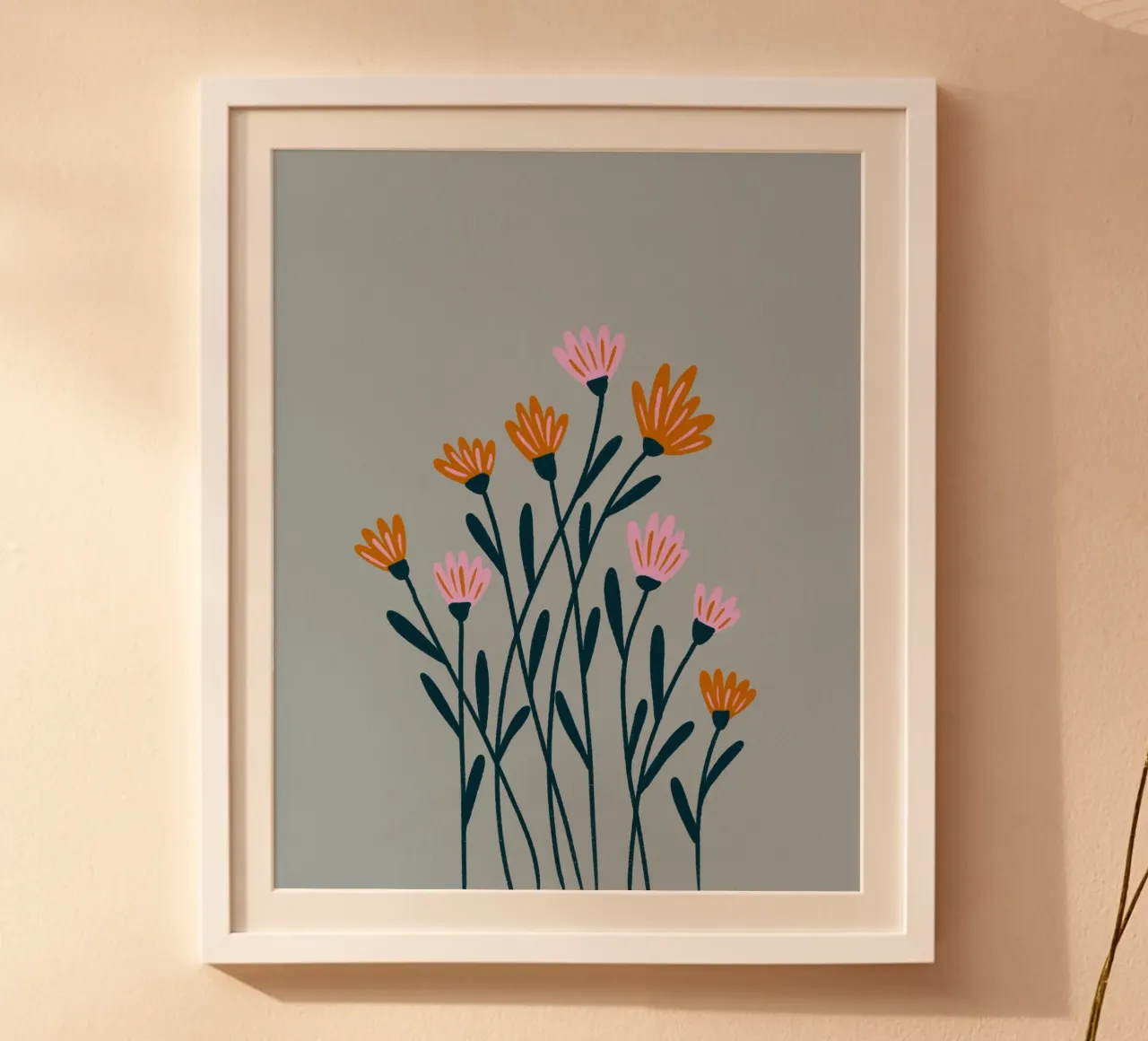 Fiori rosa e arancioni carta hahnemühle da Wackapacka