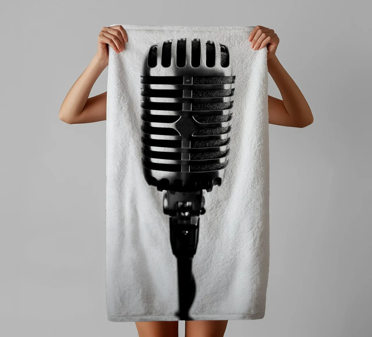 Microfono classico asciugamano da bagno da anderm