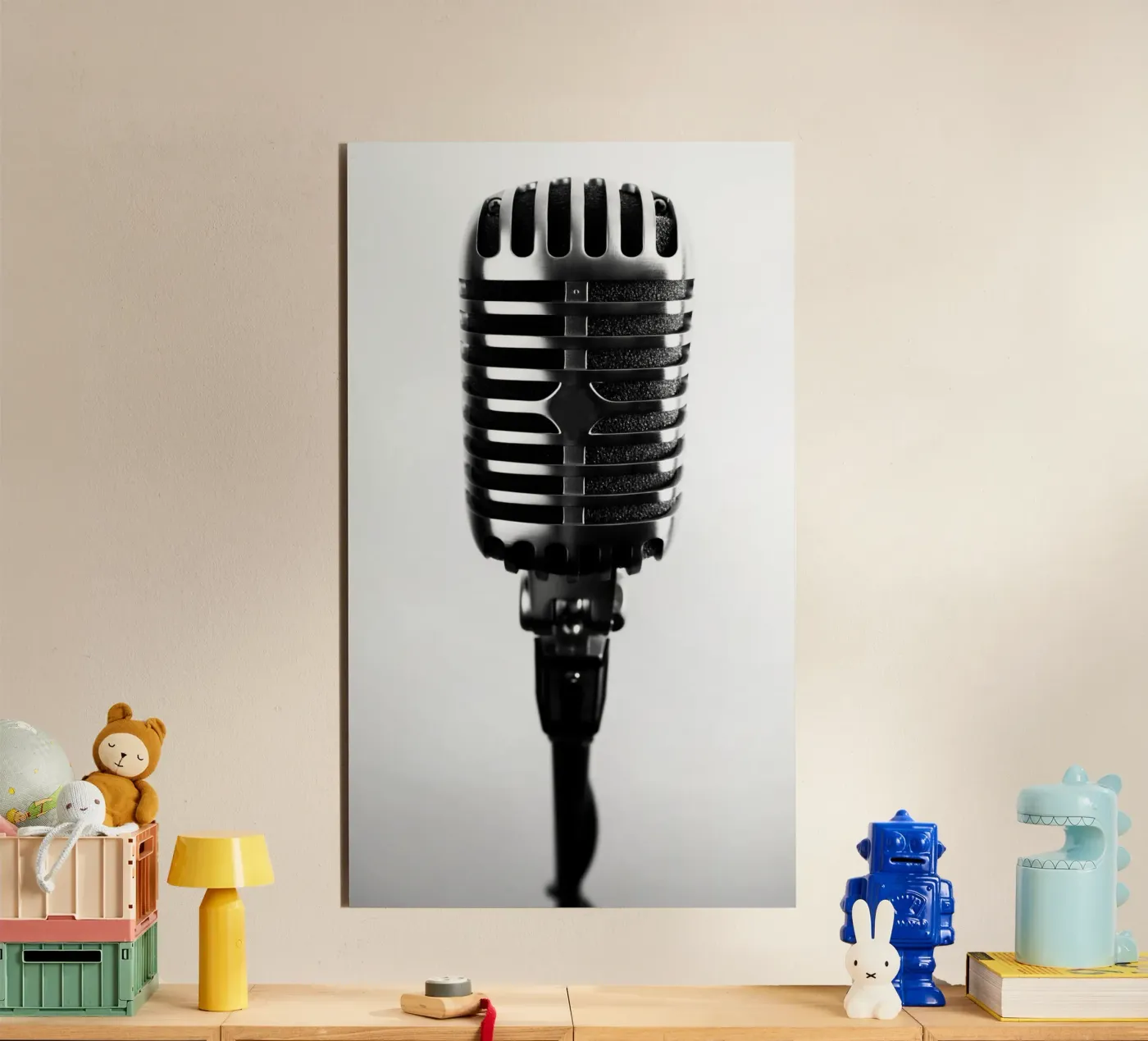 Microfono classico alluminio dibond da anderm