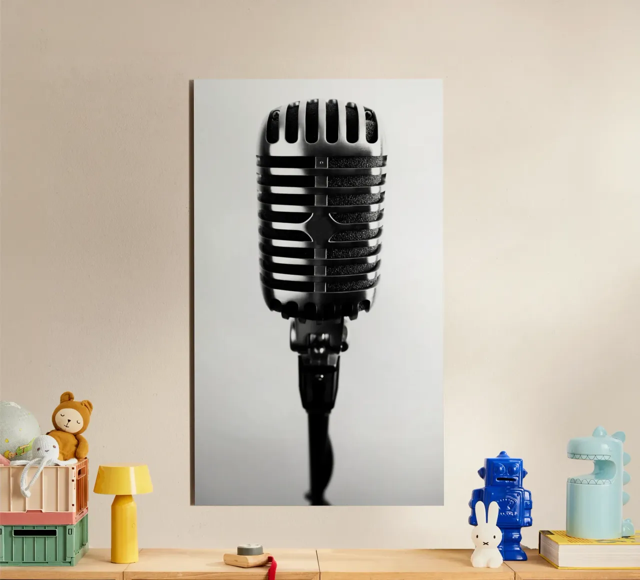 Microfono classico alluminio dibond da anderm