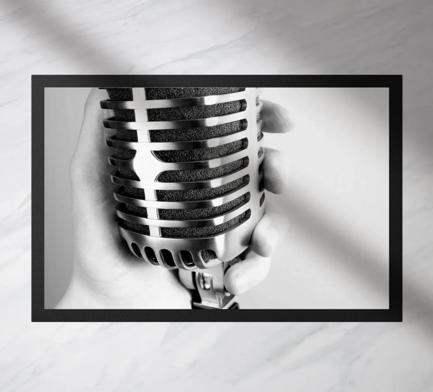 Classic microphone doormat by anderm