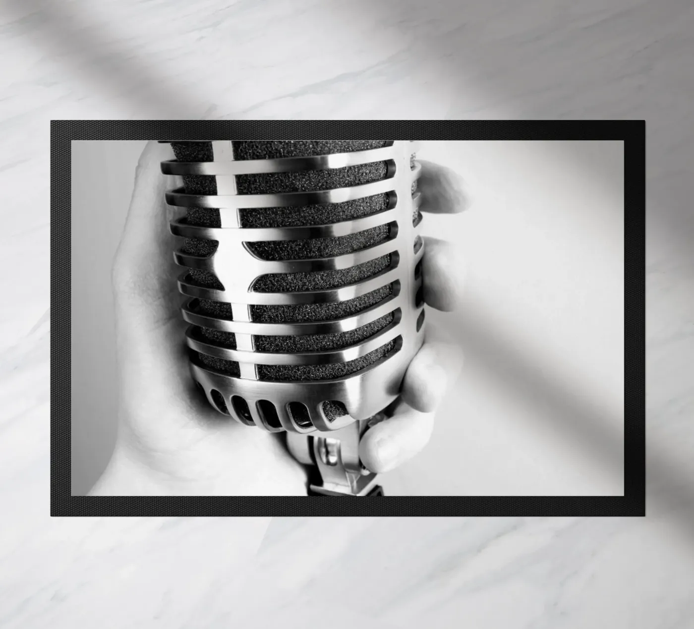 Classic microphone doormat by anderm