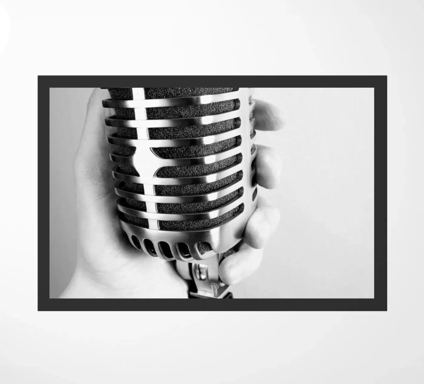 Classic microphone doormat by anderm