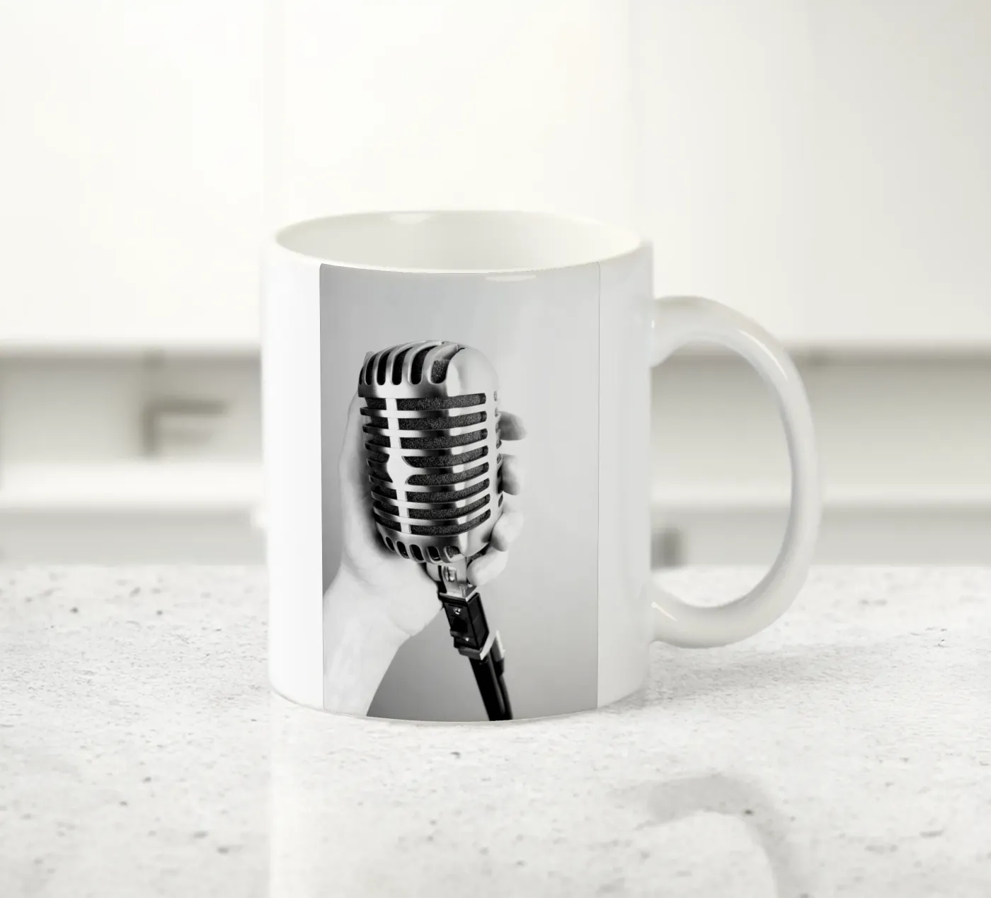 Classic microphone ceramic mug by anderm