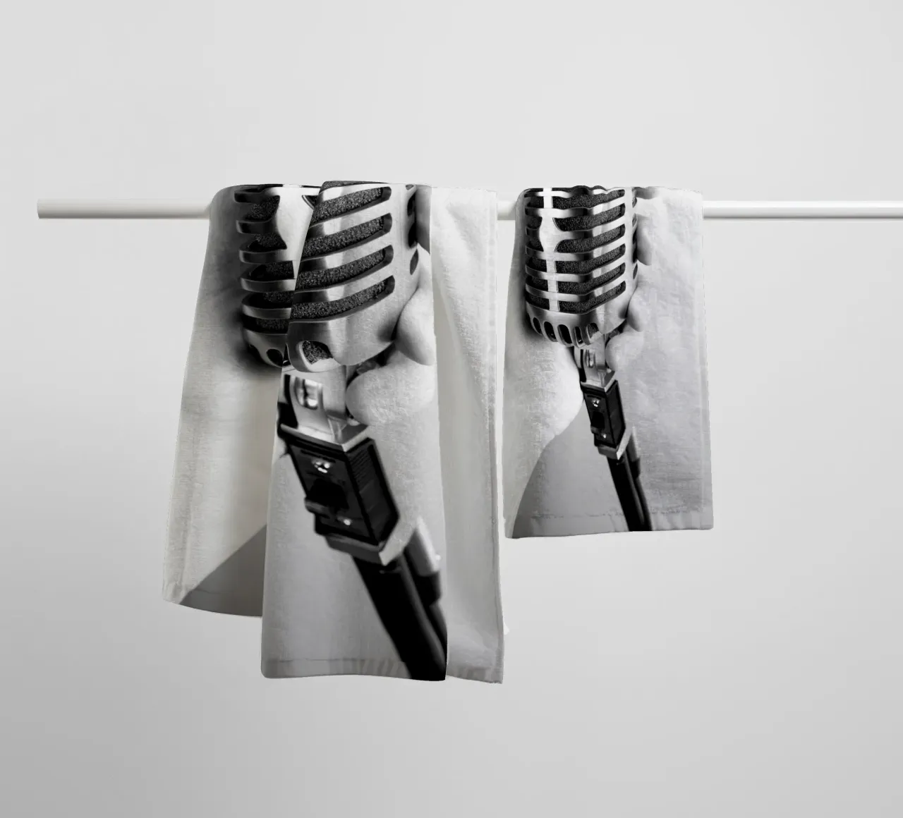 Microfono classico asciugamano da bagno da anderm