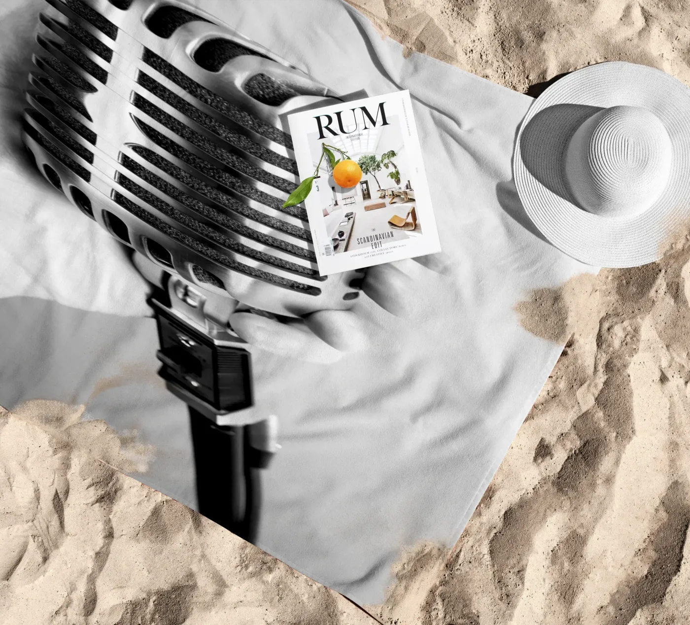 Classic microphone strandhanddoek van anderm