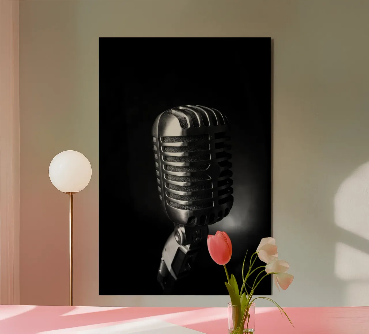 Microfono classico alluminio dibond da anderm