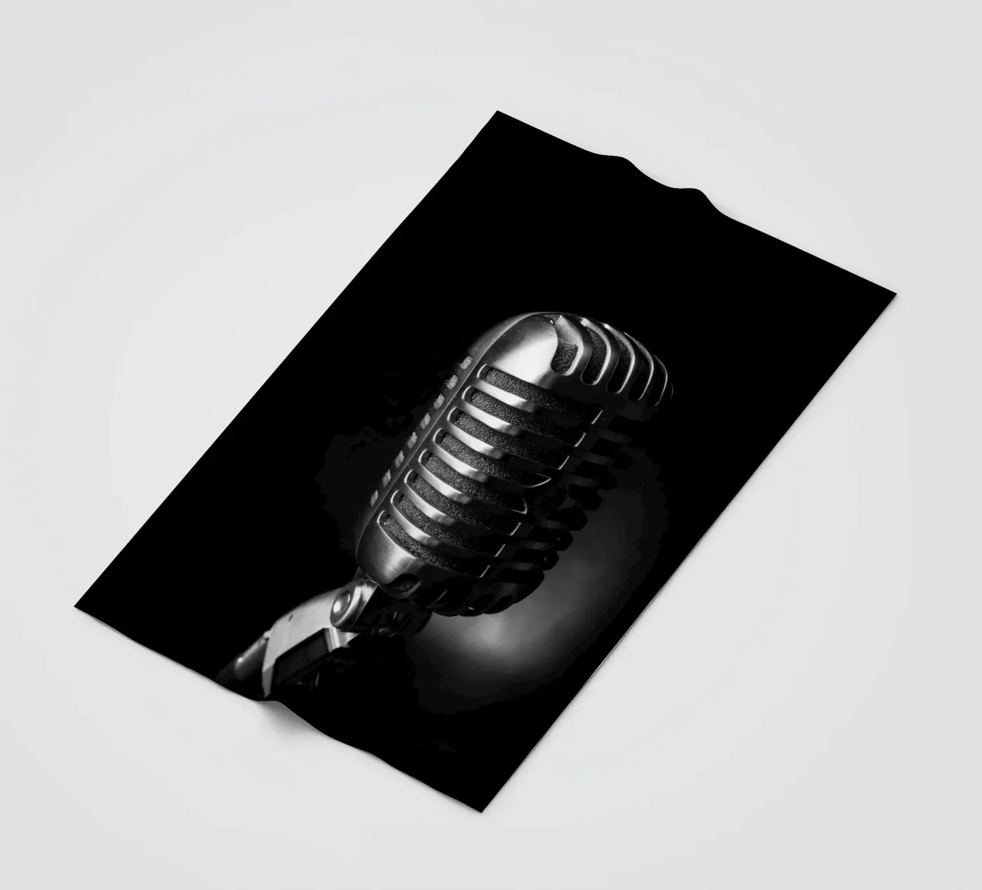 Classic microphone plaid polaire de anderm