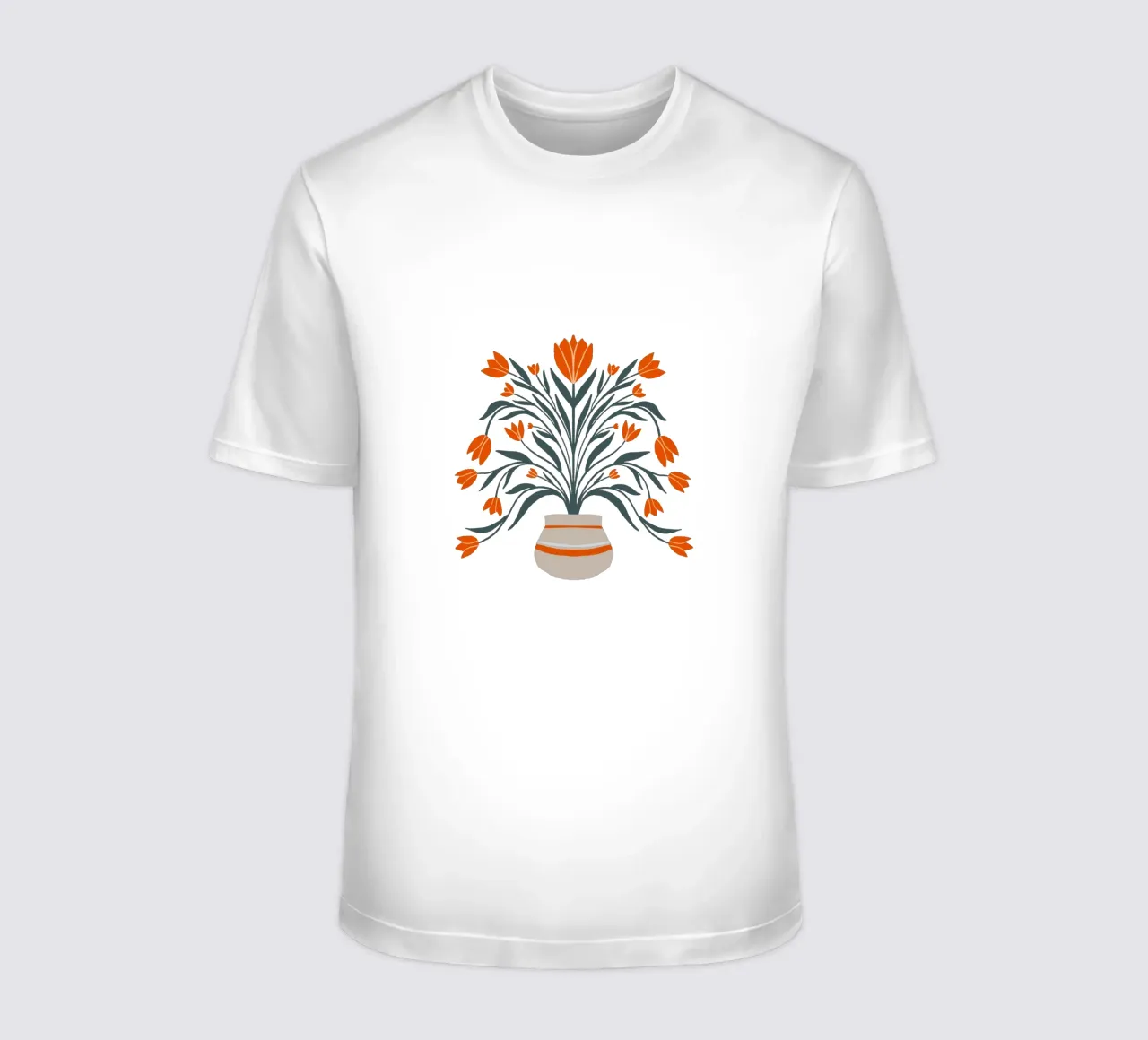 Tulips - orange and violet t-shirt by Wackapacka