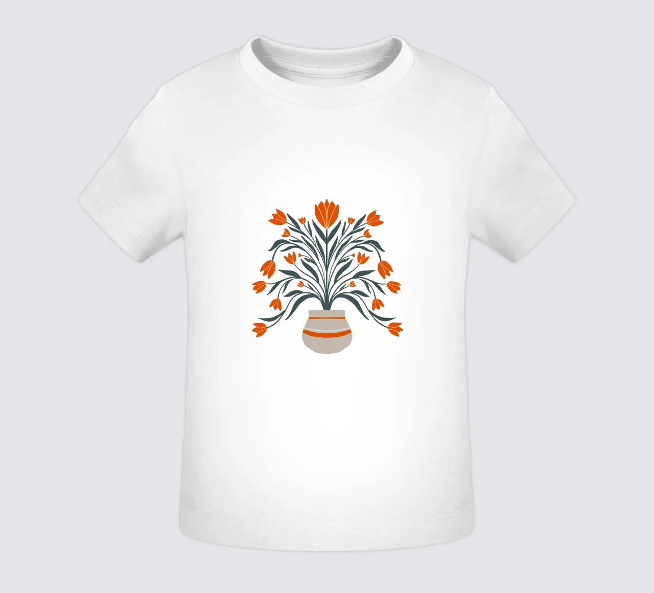 Tulipani - arancio e viola maglietta neonato da Wackapacka
