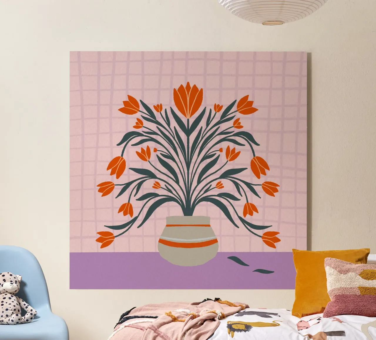 Tulipani - arancio e viola plexiglass da Wackapacka