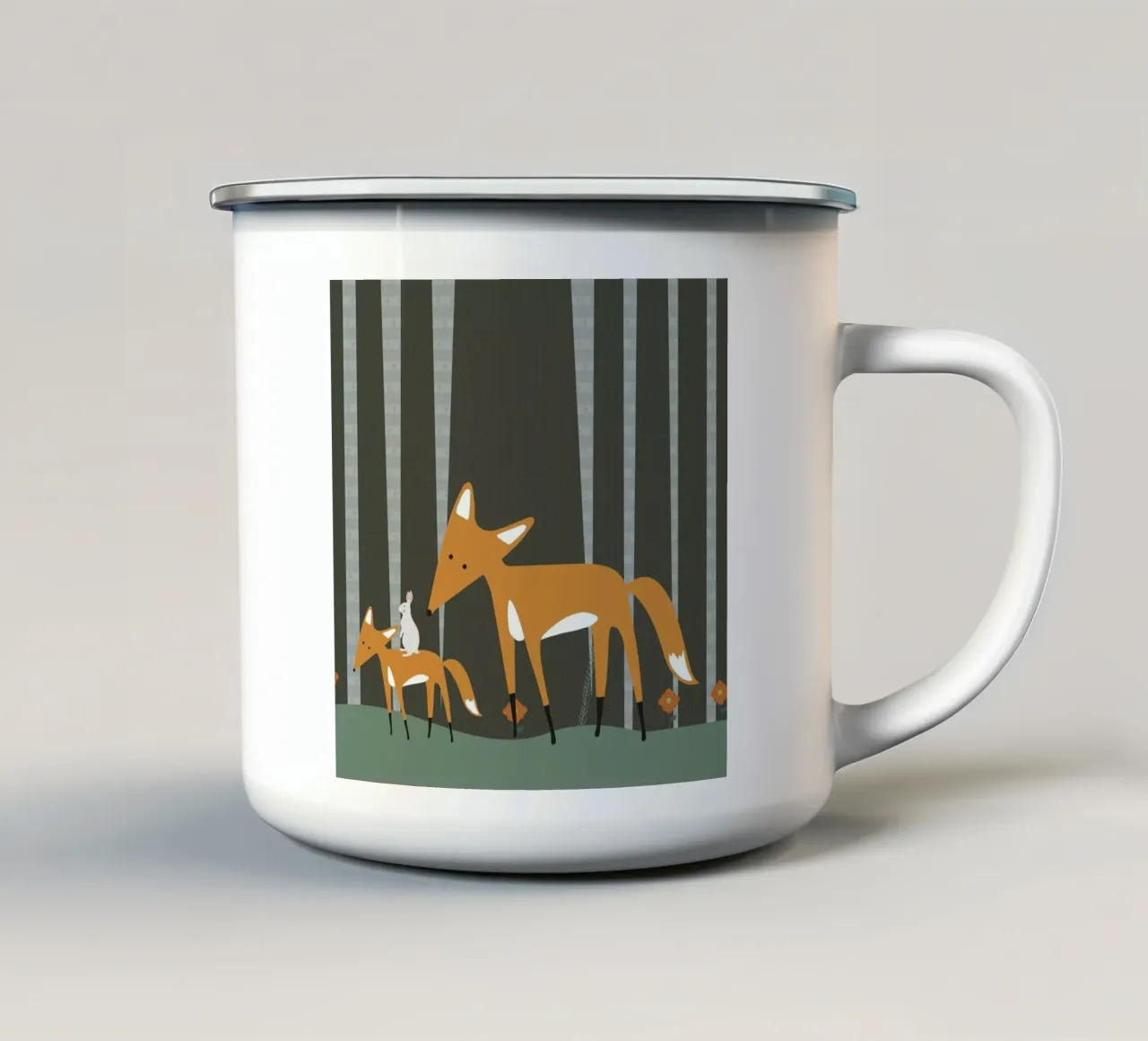 In The Woods enamel mug by Karin Bijlsma