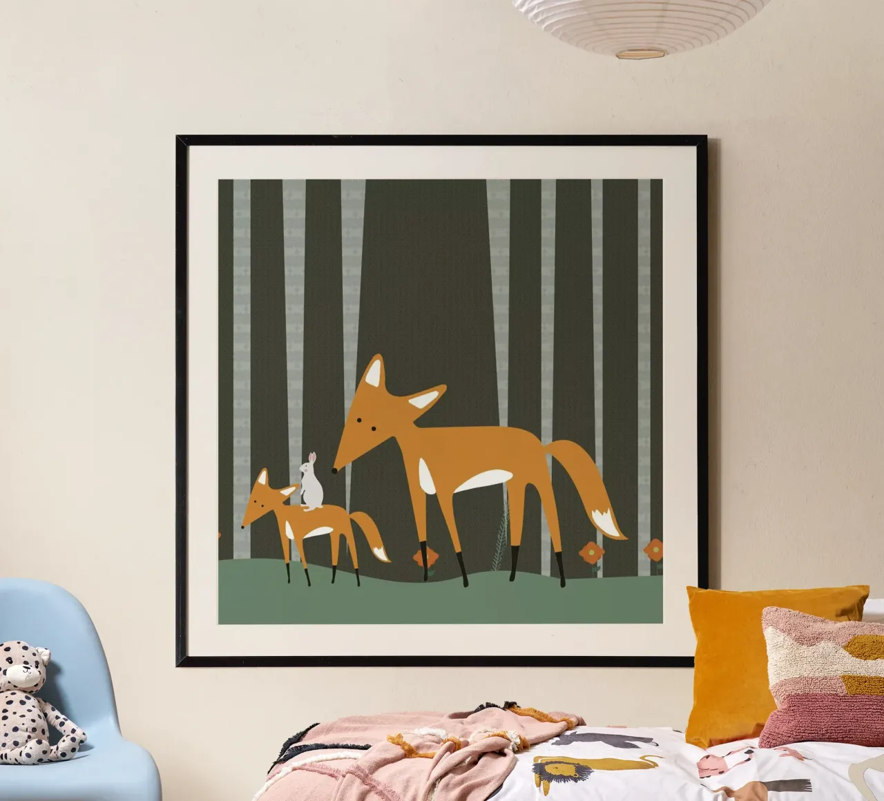 In The Woods poster con telaio in plastica da Karin Bijlsma