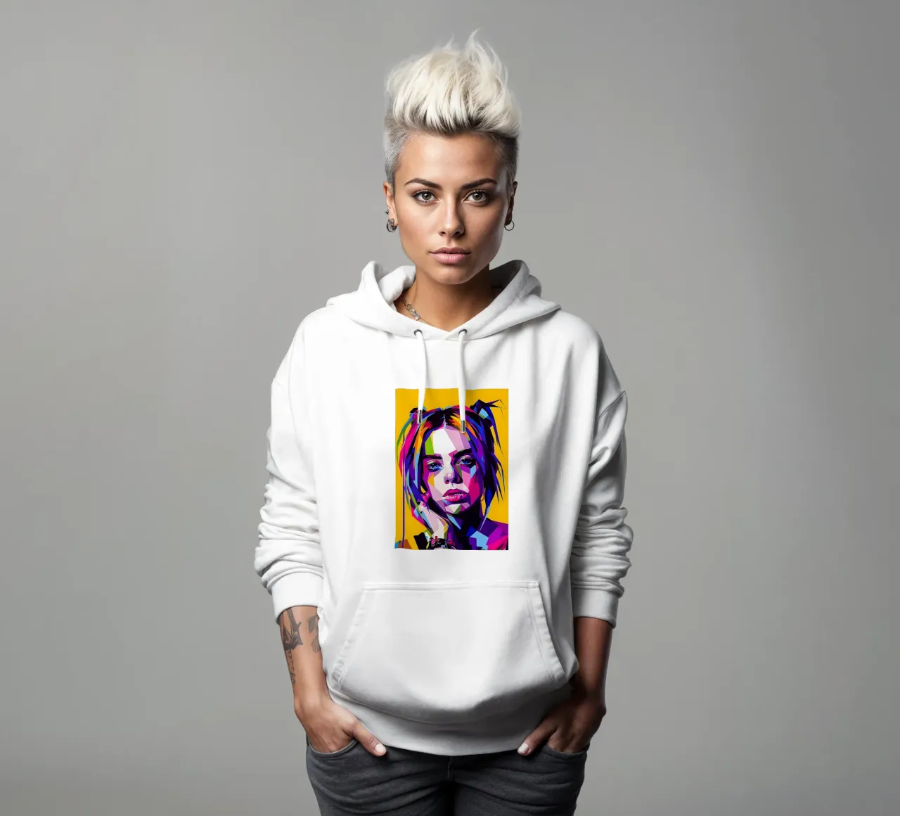 Billie Eillish felpa con cappuccio da HopeStudio