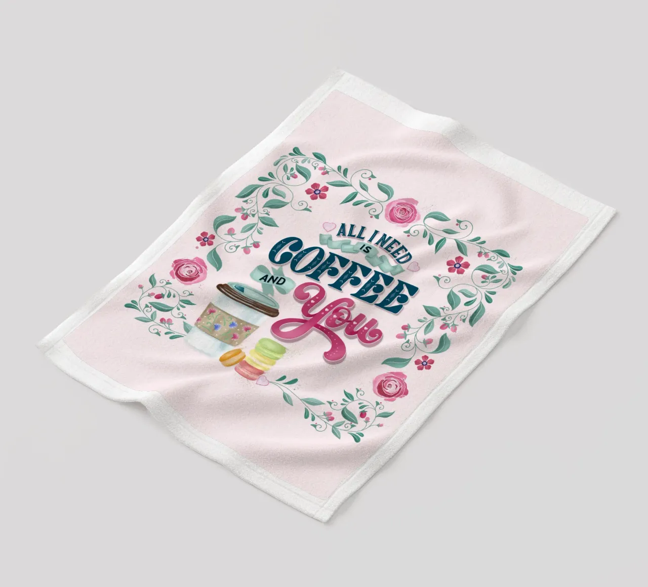 All I Need Is Coffee and You. Lustiger Kaffeespruch. coperta in pile da CalliLetters