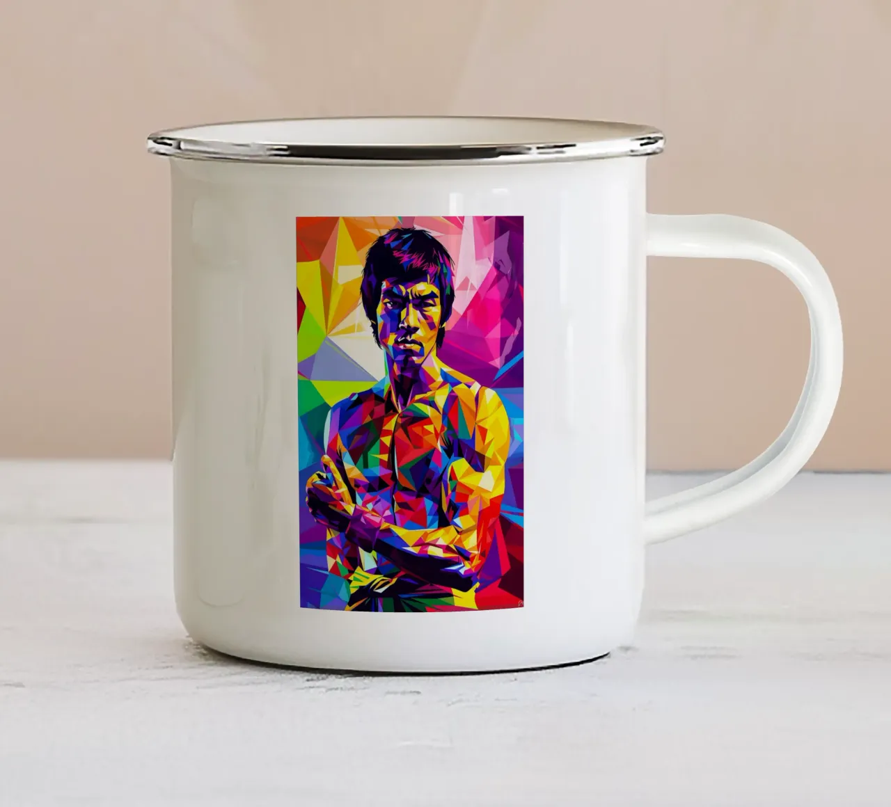 Bruce Lee tazza in smalto da HopeStudio