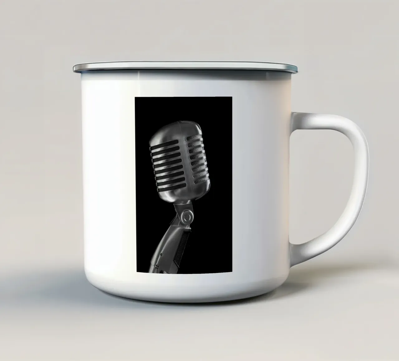Microfono classico tazza in smalto da anderm