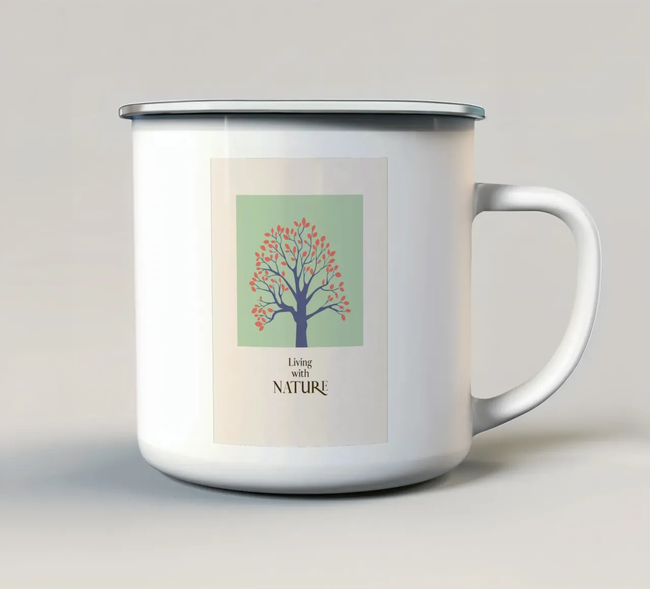 Living with NATURE tazza in smalto da natural neutral