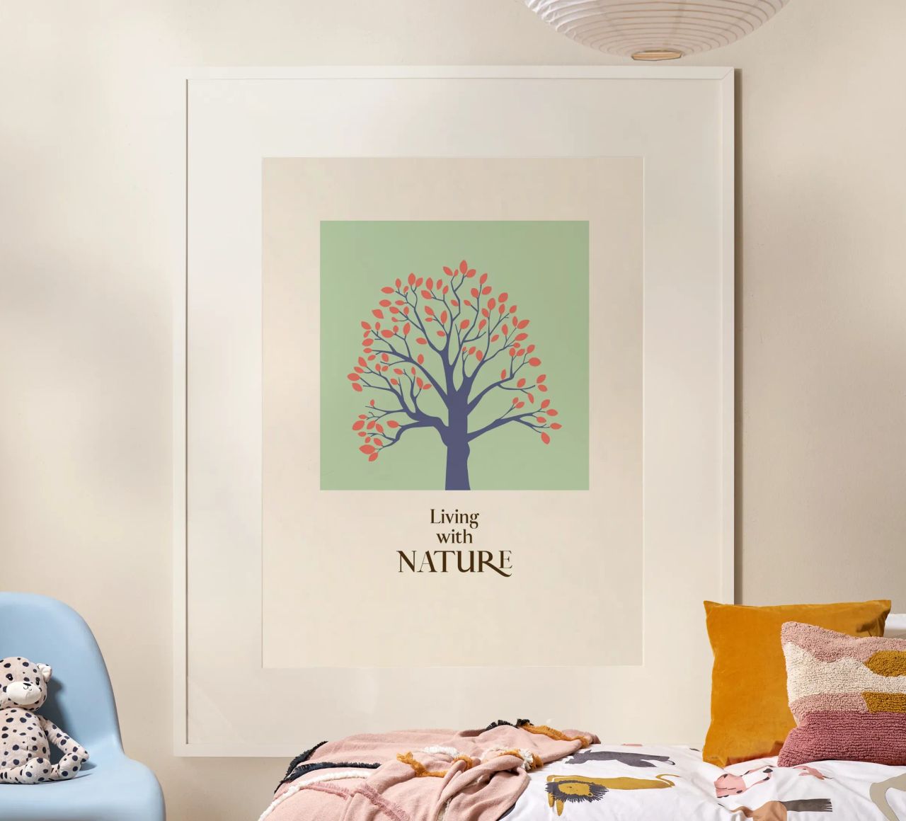 Living with NATURE Poster von natural neutral
