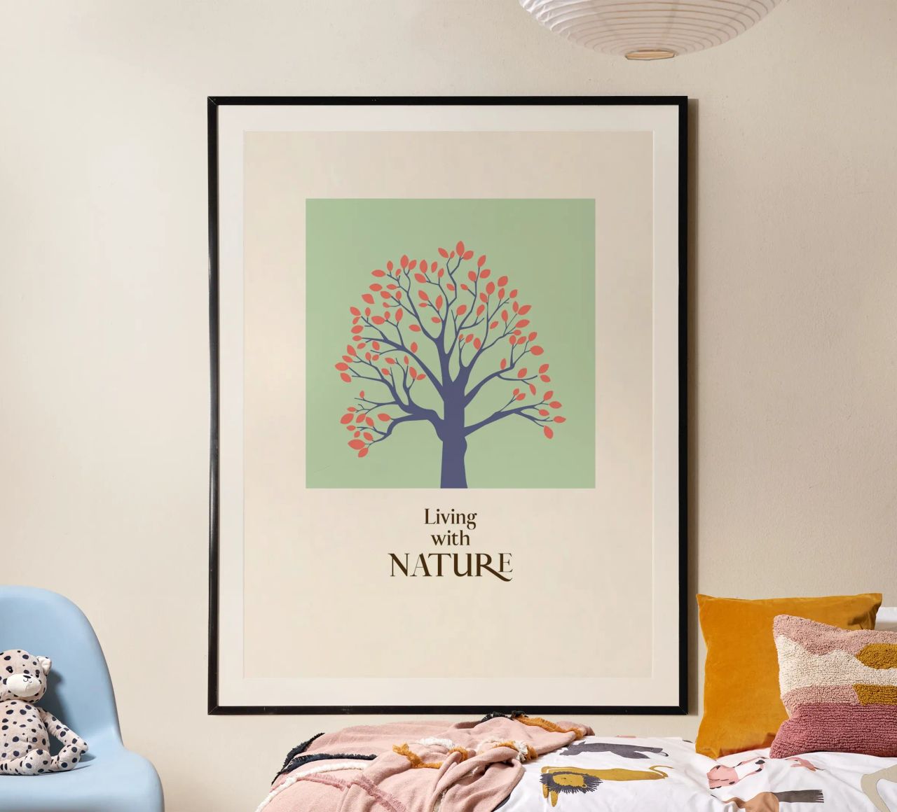 Living with NATURE Poster von natural neutral