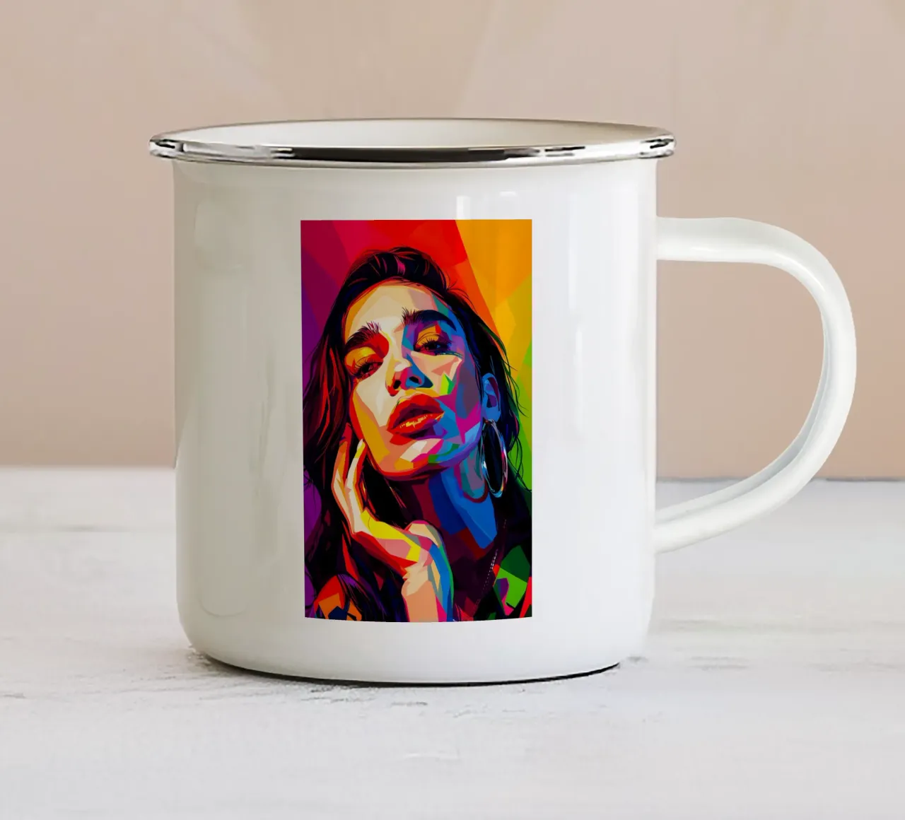 Dua Lipa tazza in smalto da HopeStudio