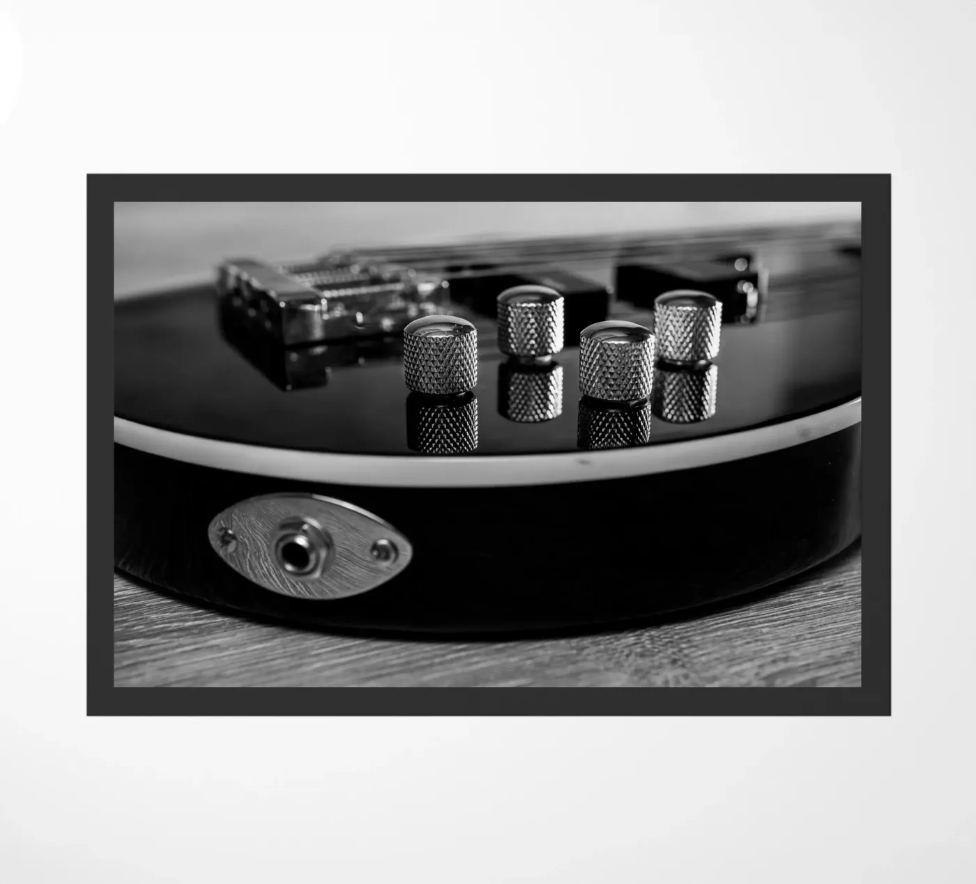 Black bass guitar deurmat van anderm