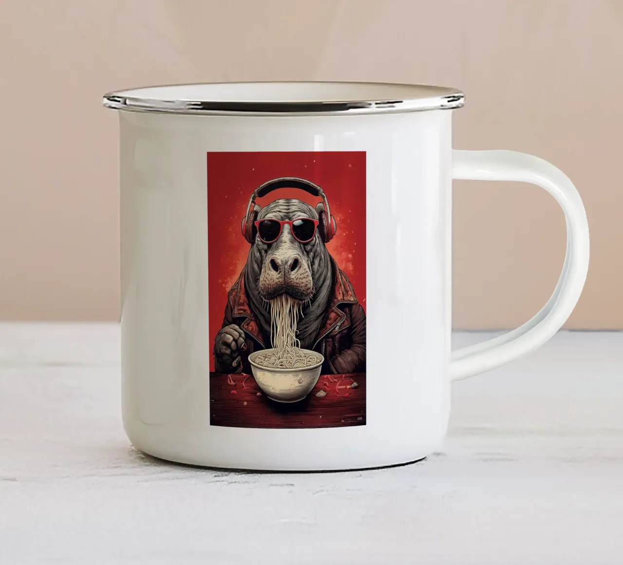 Hippo gourmand tazza in smalto da tylerstudio