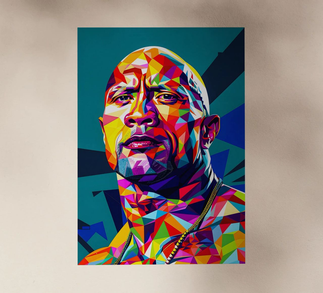 Dwayne Johnson pellicola backlit da HopeStudio