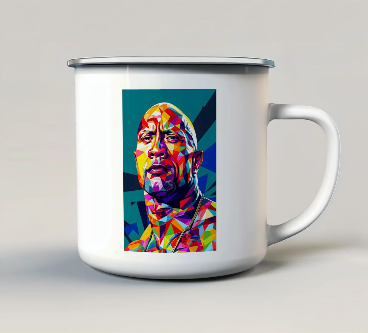 Dwayne Johnson tazza in smalto da HopeStudio