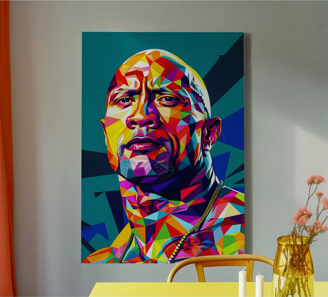Dwayne Johnson tela con Cornice a cassetta da HopeStudio
