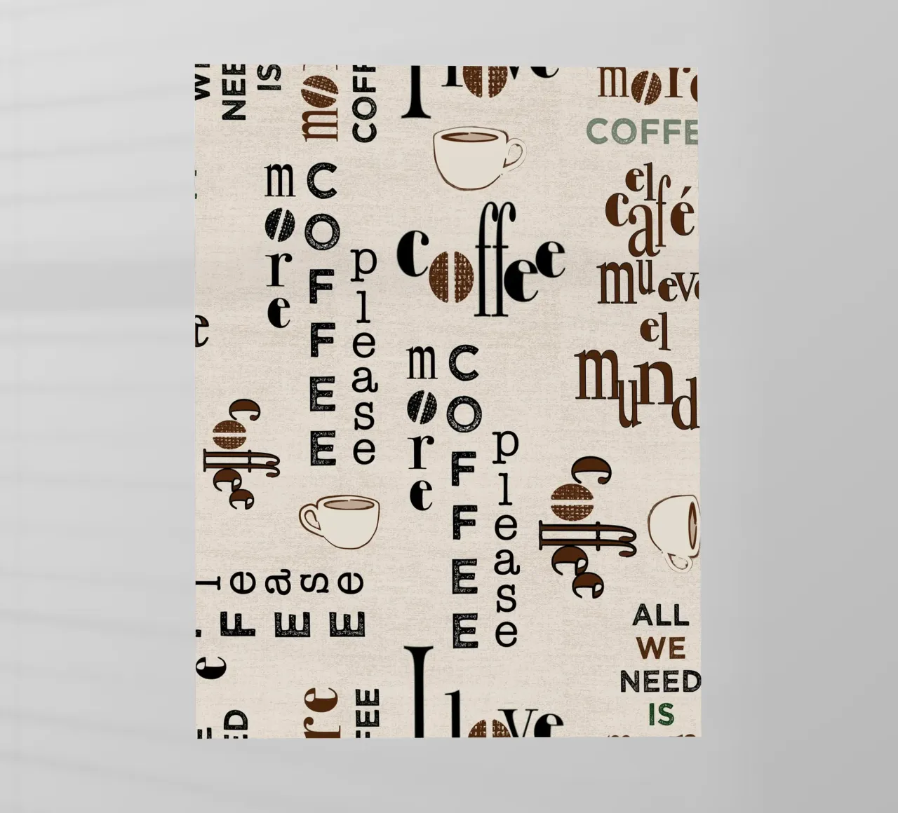 Motivo delle citazioni sul caffè pellicola backlit da Art by Susana Miranda ilustración