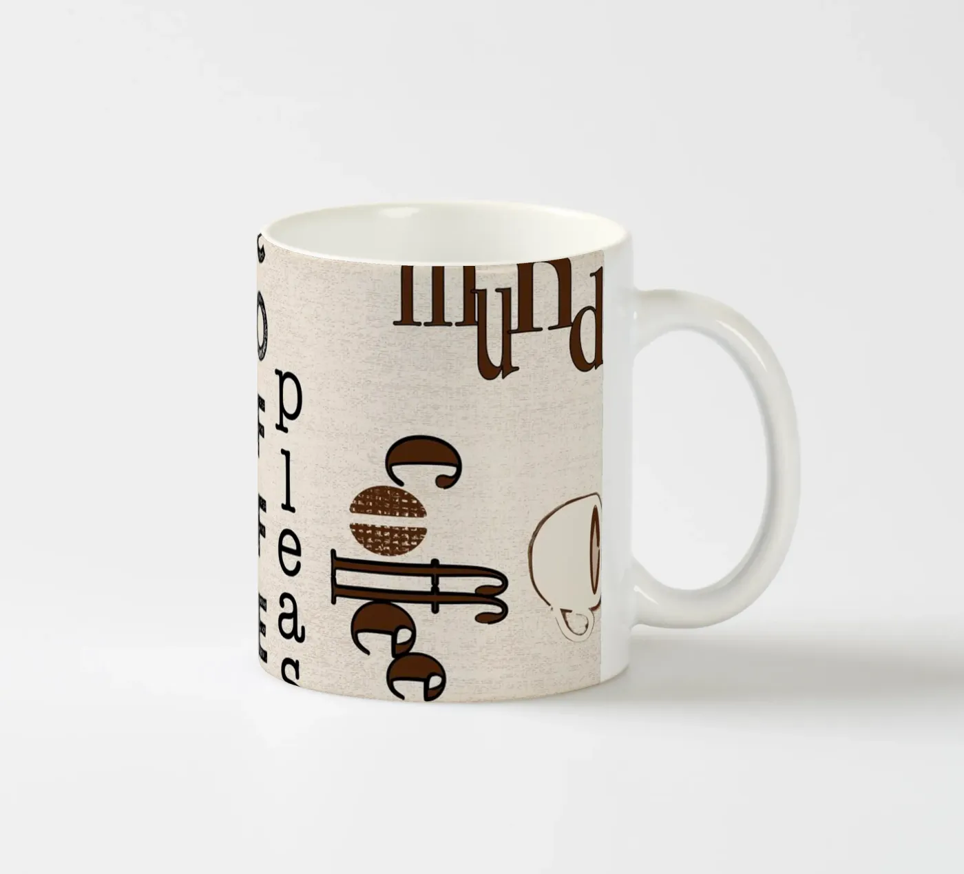 Coffee quotes pattern ceramic mug by Art by Susana Miranda ilustración