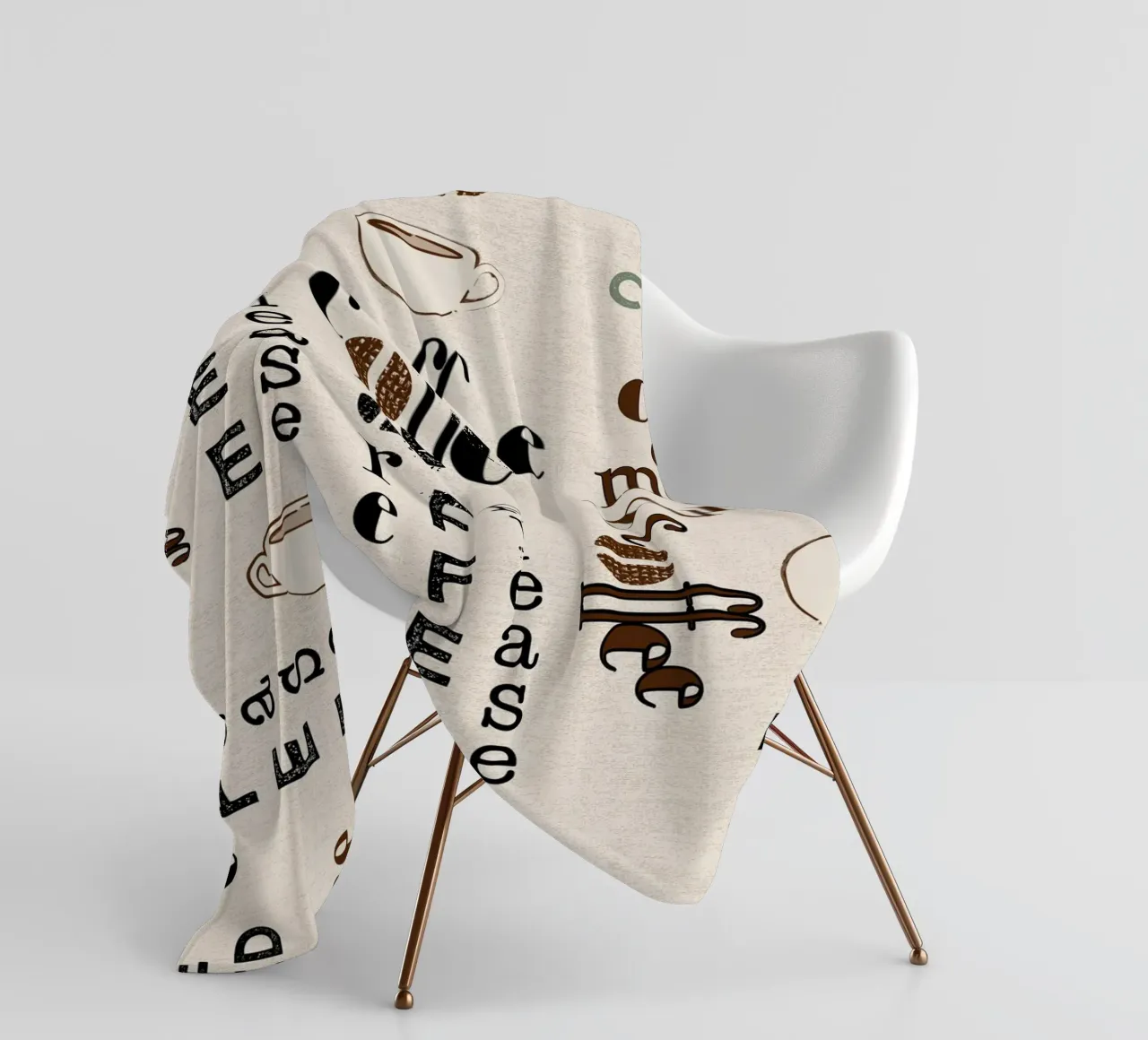 Coffee quotes pattern Fleecedecke von Art by Susana Miranda ilustración