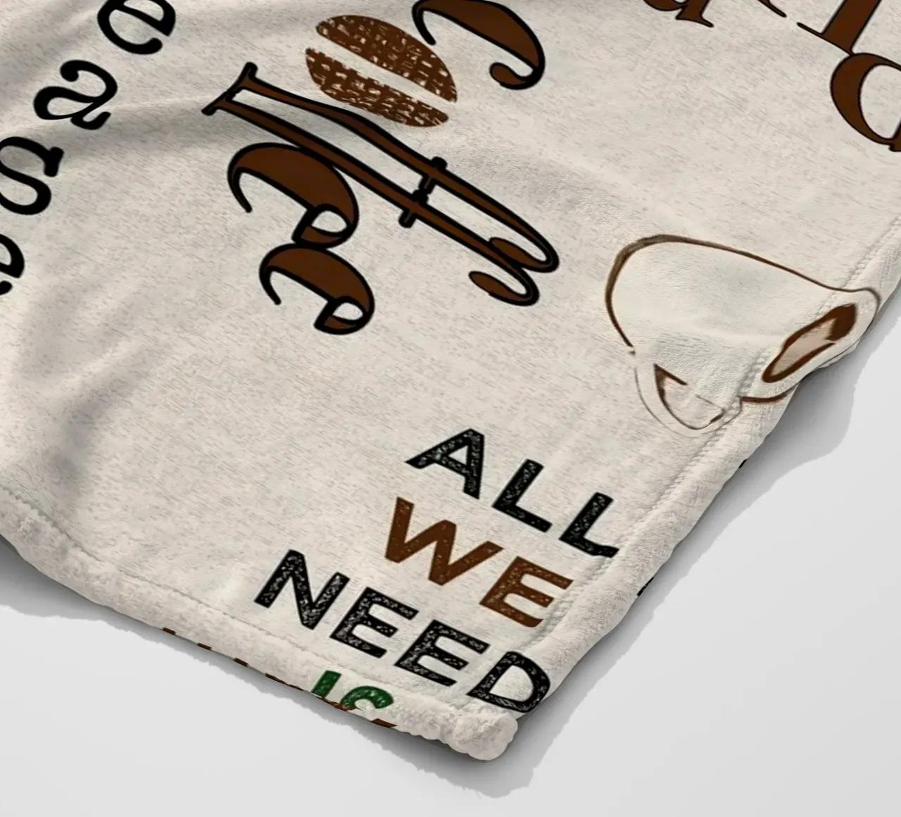 Coffee quotes pattern Fleecedecke von Art by Susana Miranda ilustración