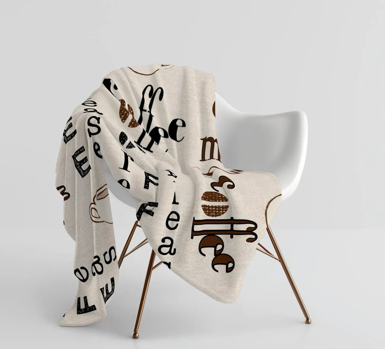 Coffee quotes pattern Fleecedecke von Art by Susana Miranda ilustración