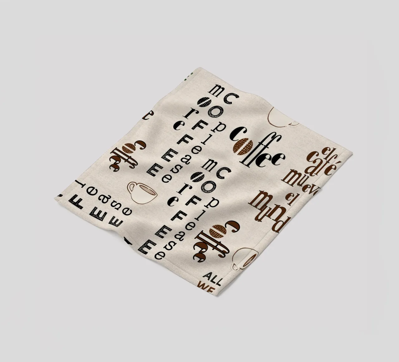 Coffee quotes pattern Fleecedecke von Art by Susana Miranda ilustración