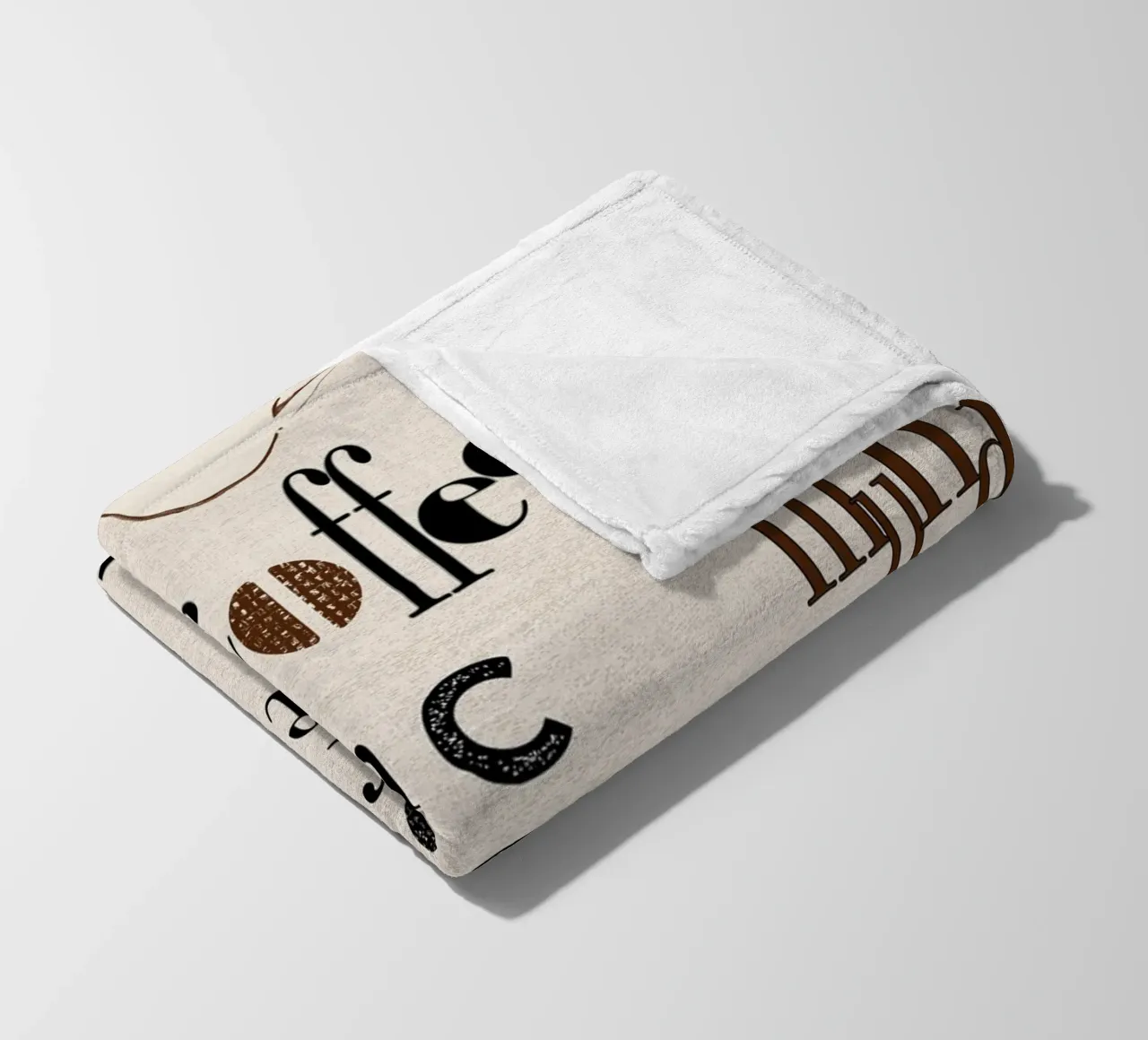 Coffee quotes pattern Fleecedecke von Art by Susana Miranda ilustración