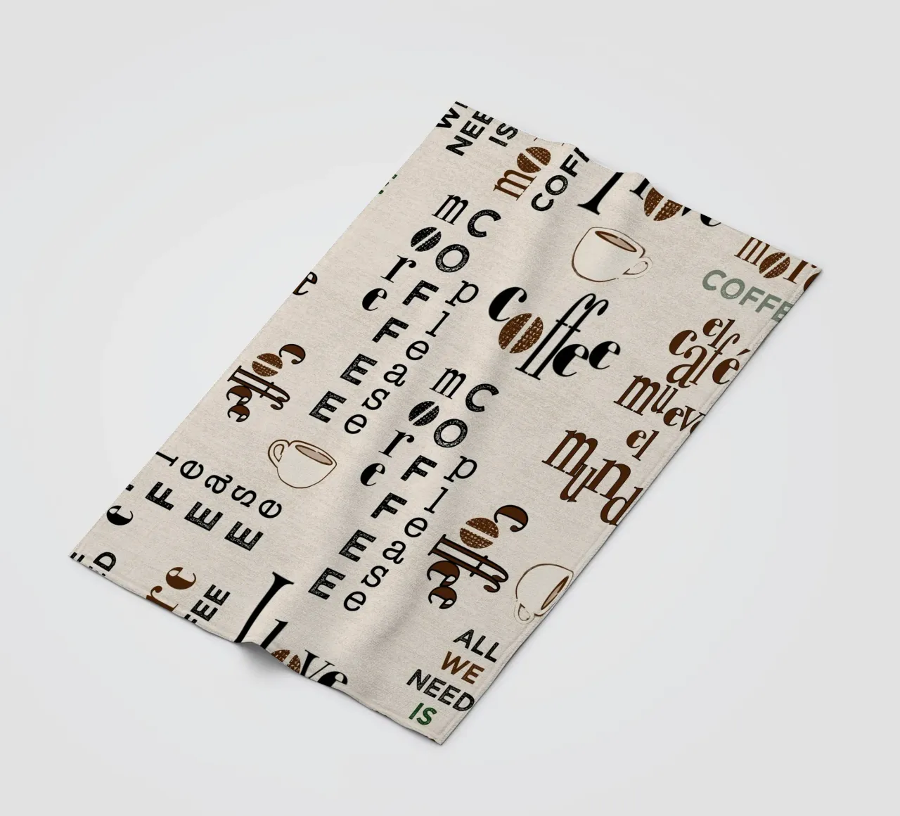 Coffee quotes pattern Fleecedecke von Art by Susana Miranda ilustración