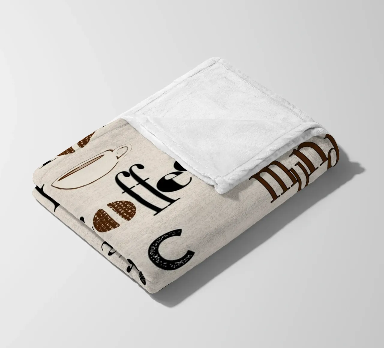 Coffee quotes pattern Fleecedecke von Art by Susana Miranda ilustración